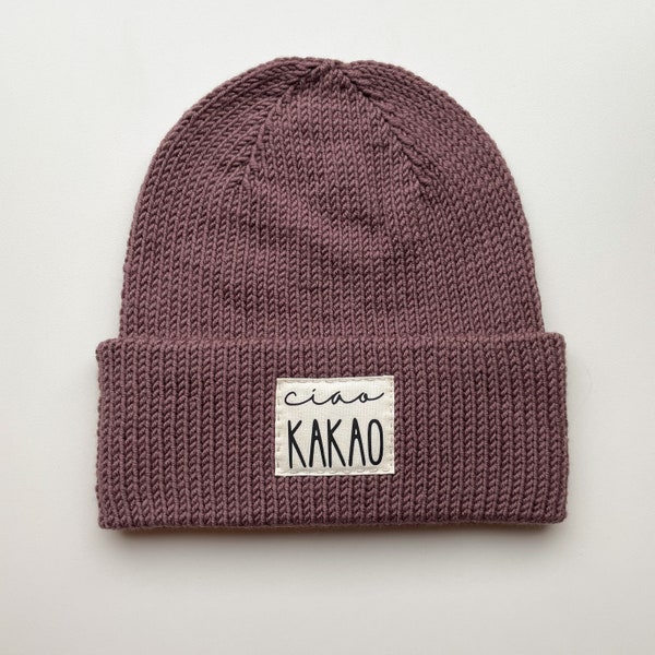 Hand-knitted children's hat / beanie / women's hat / men's hat / knitted hat / winter hat model "ciao Kakao"