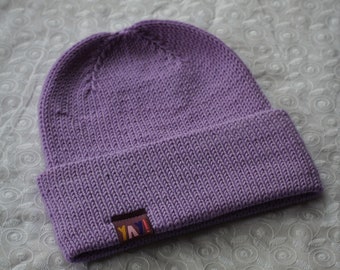 Handgestrickte Kindermütze / Beanie / Strickmütze / Wintermütze Modell "Yeah Lila"