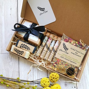 Luxury Pamper Set - Mini Sample Gift Box for her - Handmade & Natural - Eco-friendly - Plastic Free -  Vegan Birthday Hamper - Teacher Gift
