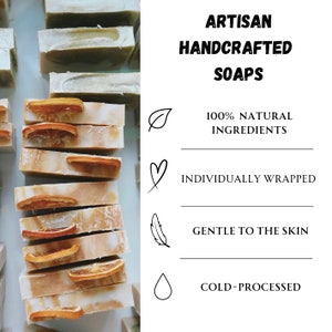 Pu&ograve; includere: Saponi artigianali fatti a mano con ingredienti 100% naturali. I saponi sono confezionati singolarmente, delicati sulla pelle e lavorati a freddo.