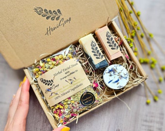 Mini Spa Relaxation Gift Set - Pamper Gift Box for Her - Vegan Self Care Box - Letterbox Spa Kit - Wellness Pack - Natural Birthday Gift