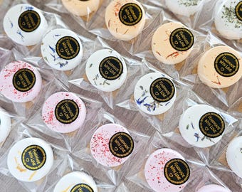 Small Shower Steamer Party Favours - Individually Wrapped Biodegradable Guest Gifts, Essential Oil Shower Bombs