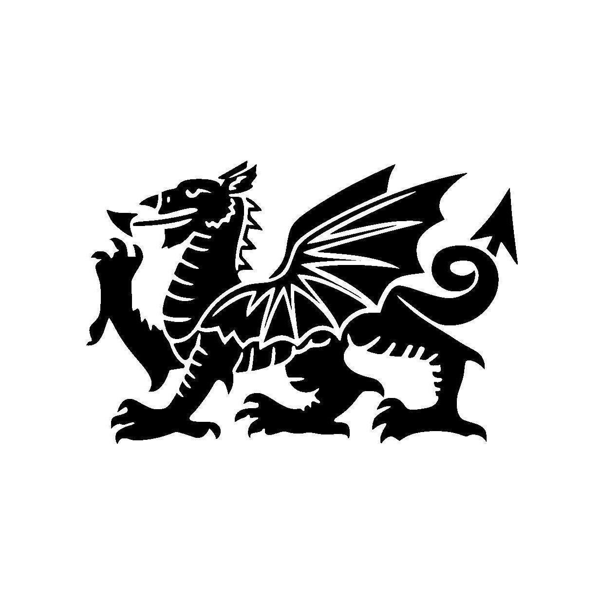 Welsh Dragon Vinyl Sticker Etsy UK