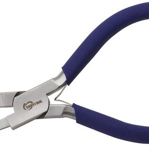 May include: Blue handled pliers with a silver metal body. The pliers have a measurement scale on the jaw, ranging from 4 to 8. The pliers are labeled "Eurotool".