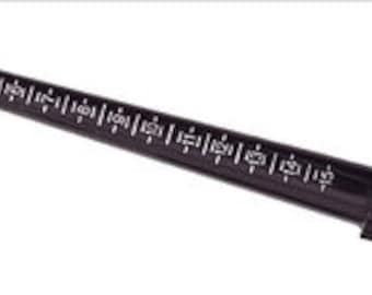 Ring Sizing Mandrel, 12" Plastic, Sizes 1-15 including 1/4 sizes