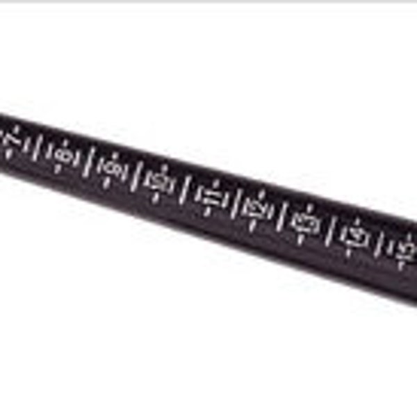 Ring Sizing Mandrel, 12" Plastic, Sizes 1-15 including 1/4 sizes