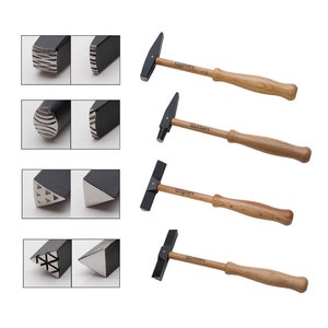 WUBBERS Artisan&#39;s Mark 4 Piece Texture Hammer Set