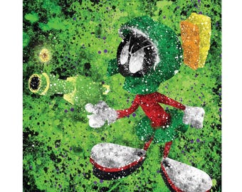Cartoon Alien art print