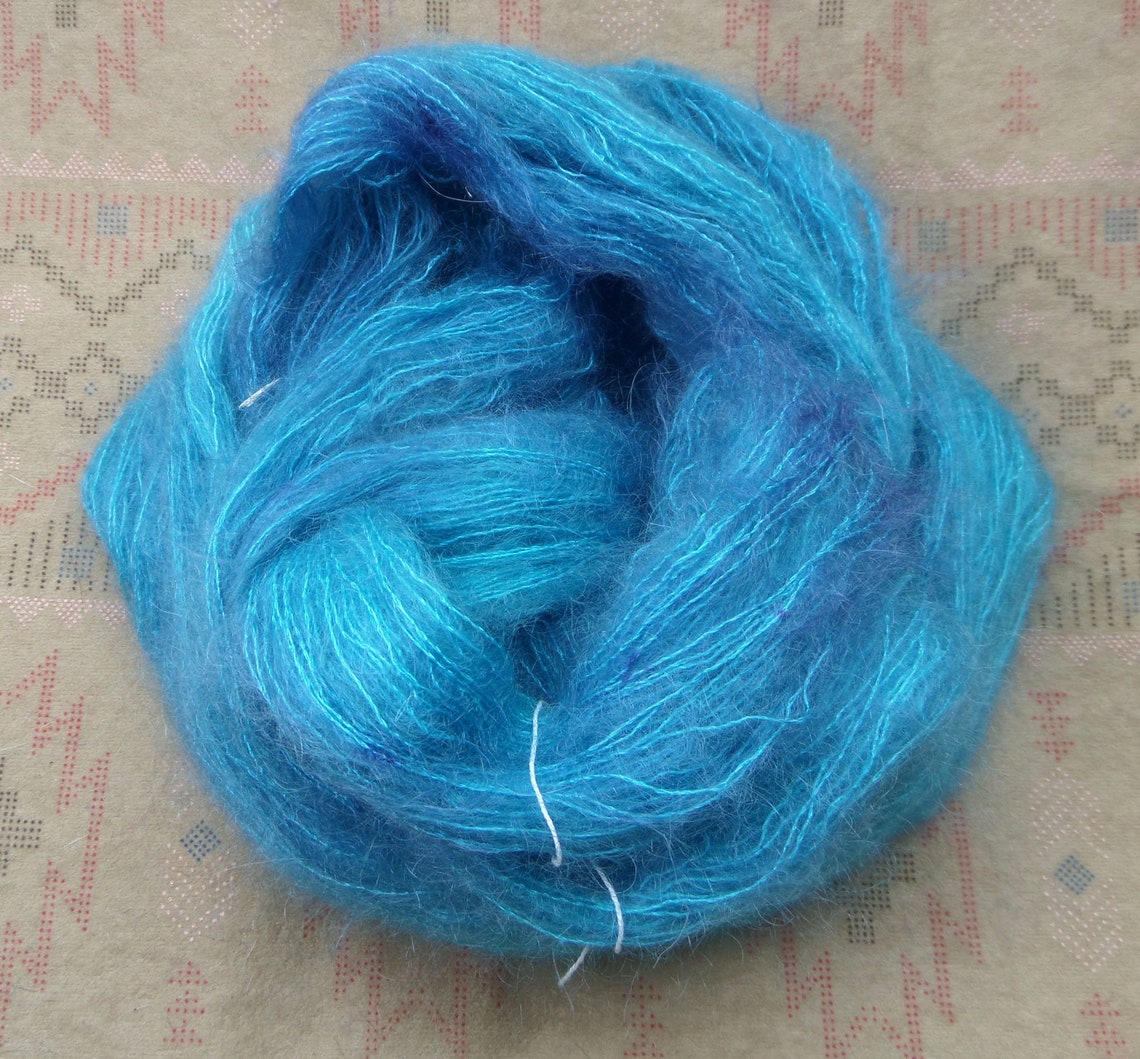Hand Dyed Mohair Yarn Ultrafine Kid Mohair and Silk Lace Etsy