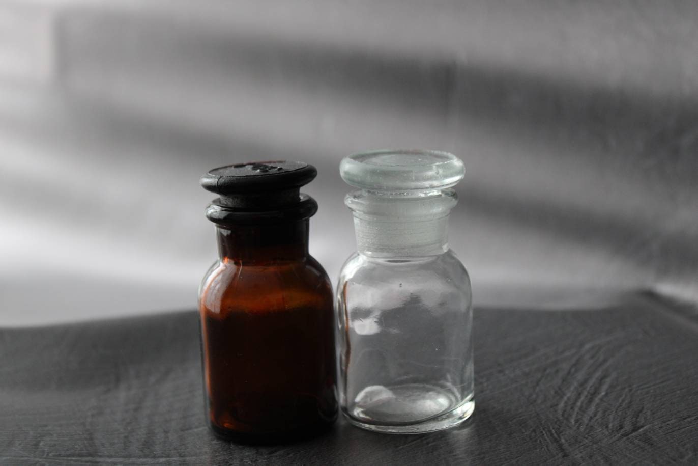 Miniatur Flaschen Apothekergläser braun und klar Glasflaschen | Etsy