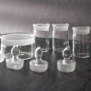 Miniature bottles apothecary Glass vials Mini containers with lids Small glass jars image 7