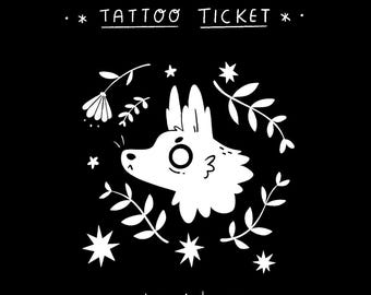 Tattoo Ticket - Lois Dolores Illustration Artwork Tattoo Permission - Tattoo Pass