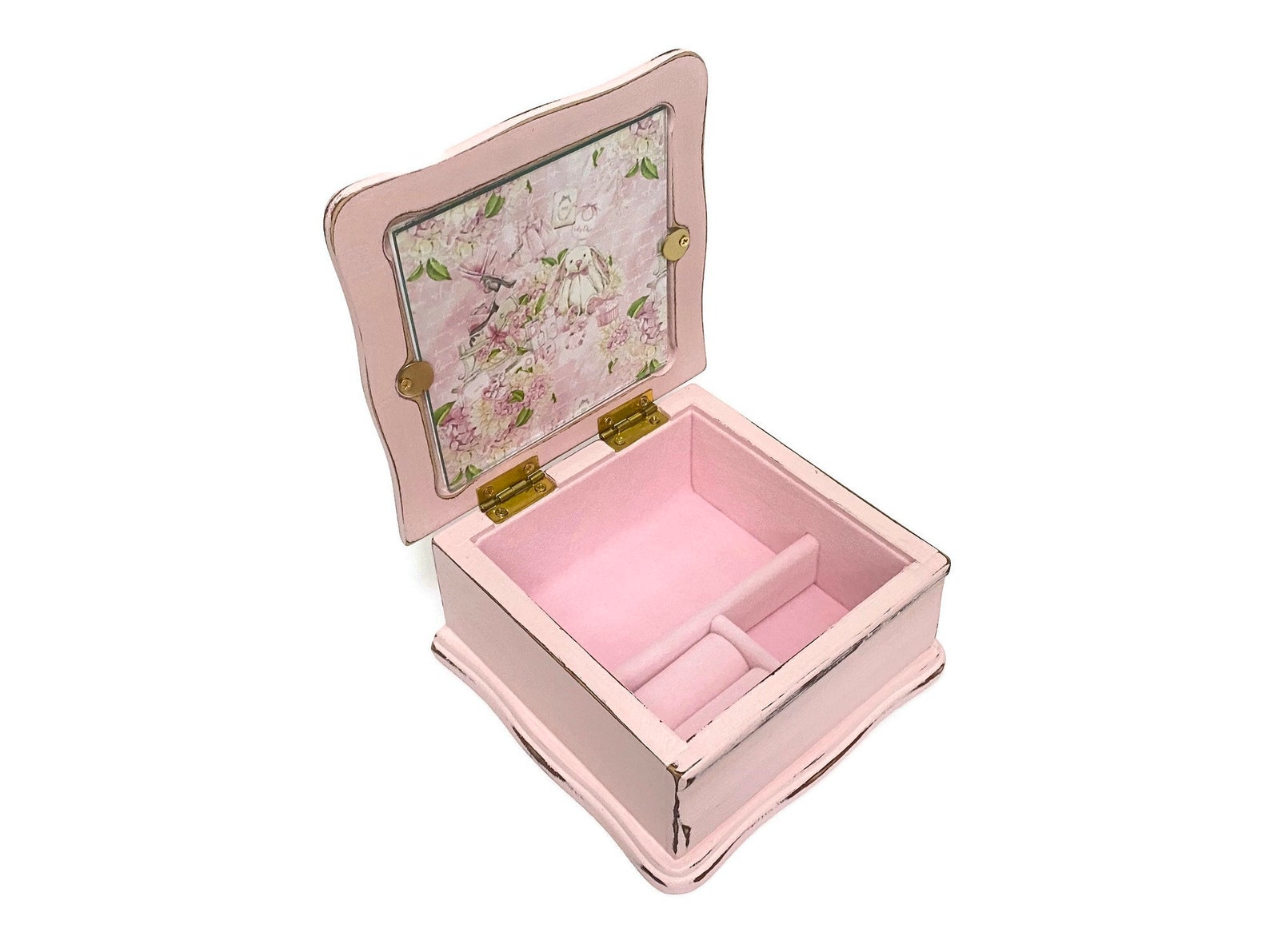 Small Pink Jewelry Box Baby Girl Shower Gift Hand Painted Etsy