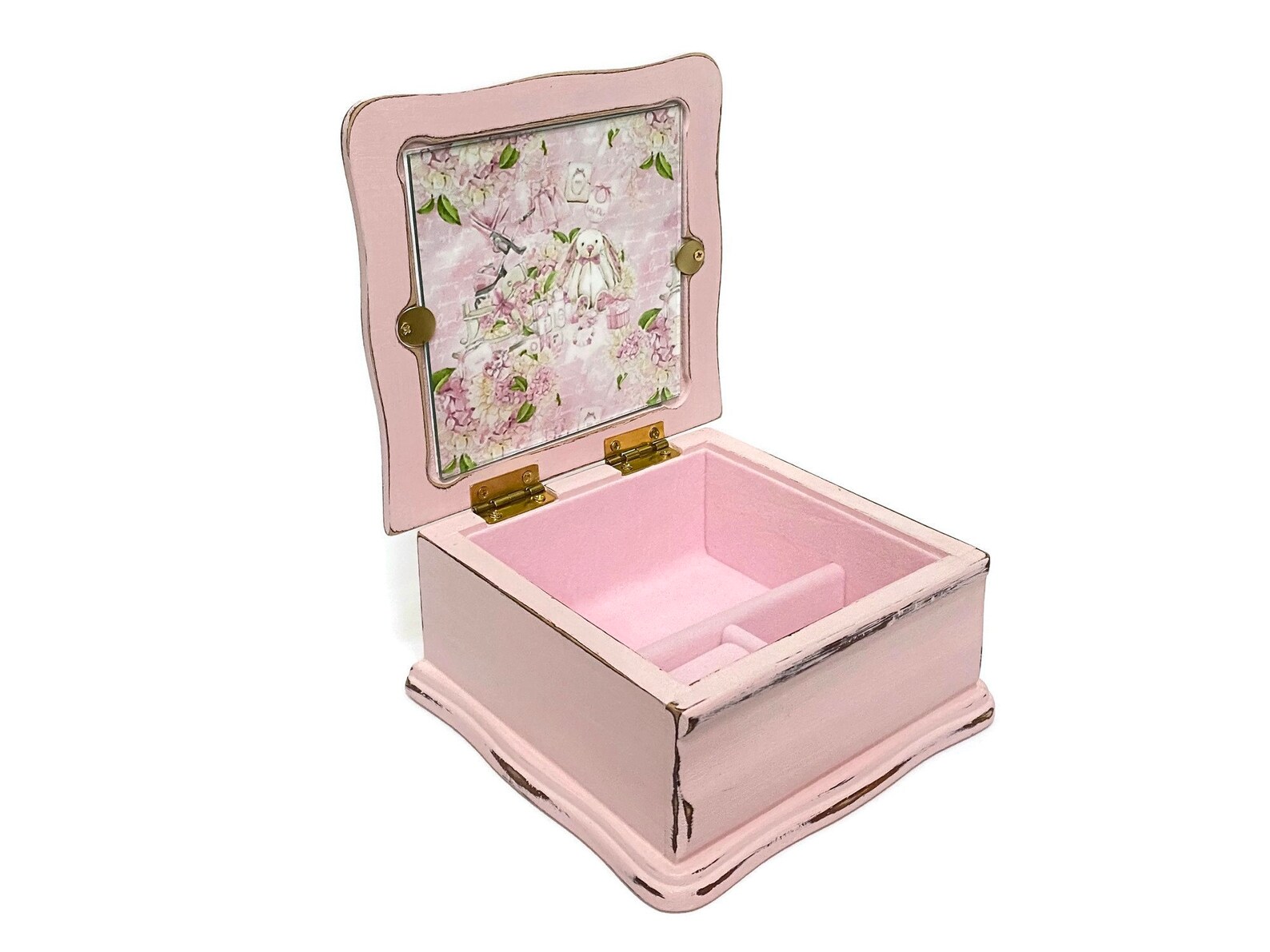 Small Pink Jewelry Box Baby Girl Shower Gift Hand Painted Etsy