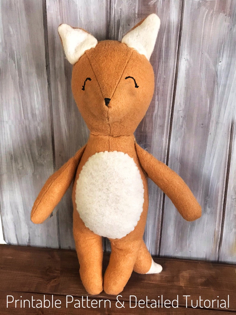 Fox Instant Digital Printable Sewing Pattern With Step by Step Tutorial ...