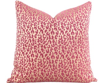 pink leopard pillow