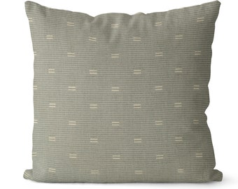 Gray and White Stripe Throw Pillow Cover // Minimalist Decor // Woven Stripe Pillow Cover // Light Gray Throw Pillow Cover // 080