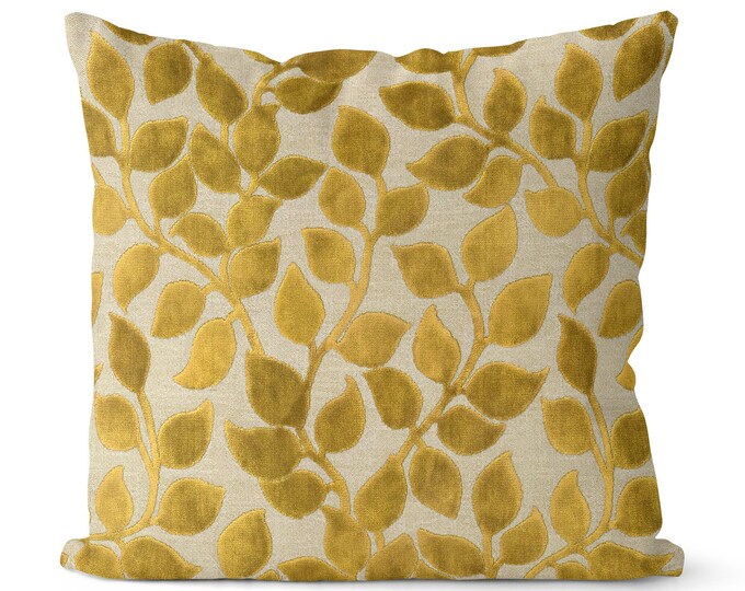 Gold Velvet Pillow Cover Cut Velvet Pillow Cover Velvet Floral Pillow