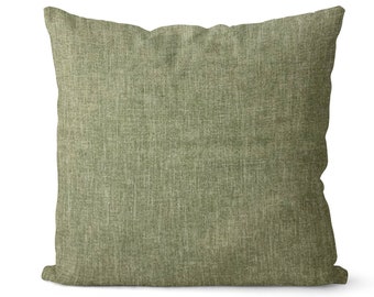 Chenille Green Throw Pillow Cover // Chenille Pillow Cover // Sage Pillow Cover // Bamboo Green Pillow Cover // Solid Green // 056