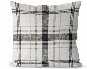 Velvet Plaid Pillow Cover // Tartan Pillow Cover // Velvet Pillow Cover // Country Farmhouse Throw Pillow Cover // 098