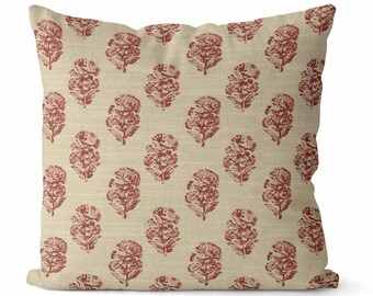 red floral pillow