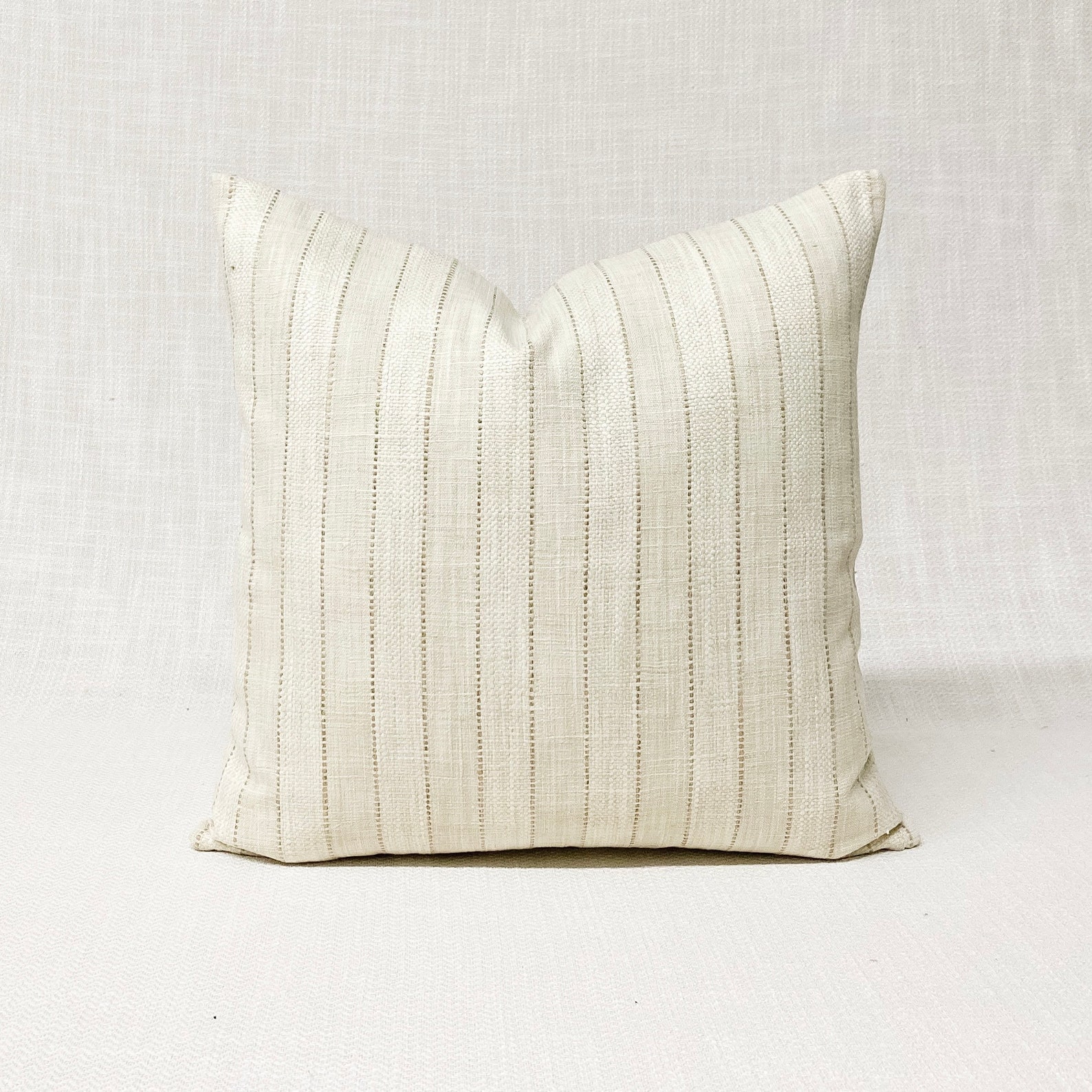 Golden Beige Stripe Pillow Cover // Textured Stripe Pillow Etsy