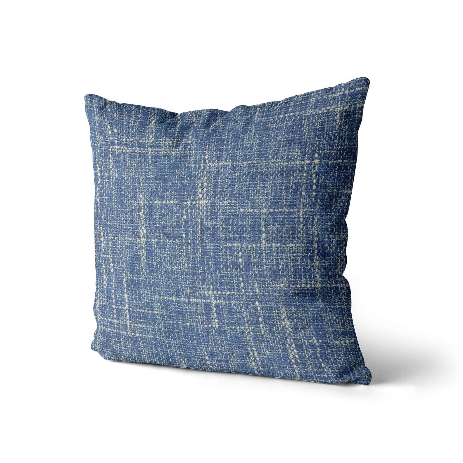 Dark Blue Chenille Throw Pillow Cover // Blue Chenille Pillow Etsy