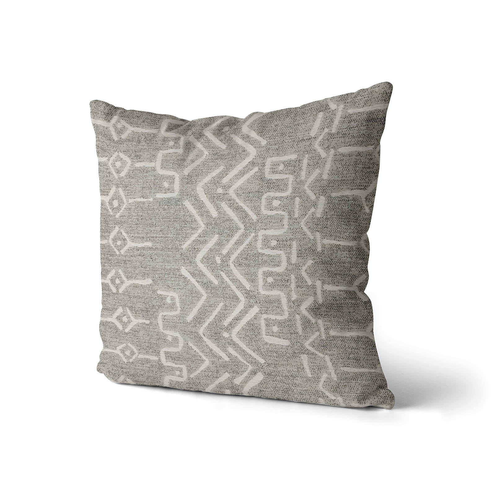 Cream and Grey Mudcloth Throw Pillow Cover // C148 - Etsy