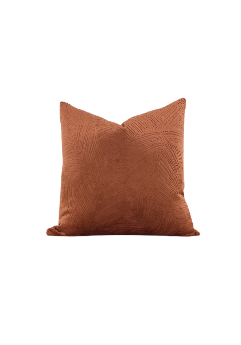 Cognac Rust Velvet Pillow Cover // Rust Pillow Cover ...
