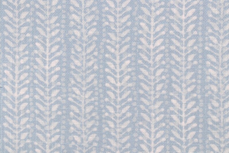 Light Blue Upholstery Fabric By The Yard // Floral Upholstery Etsy