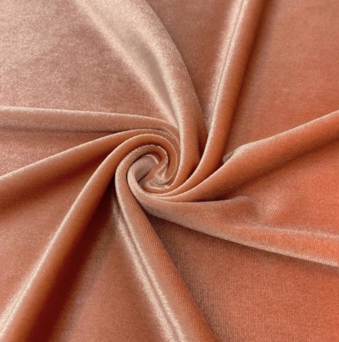 Peach Velvet Upholstery Fabric by the Yard // Solid Color Etsy