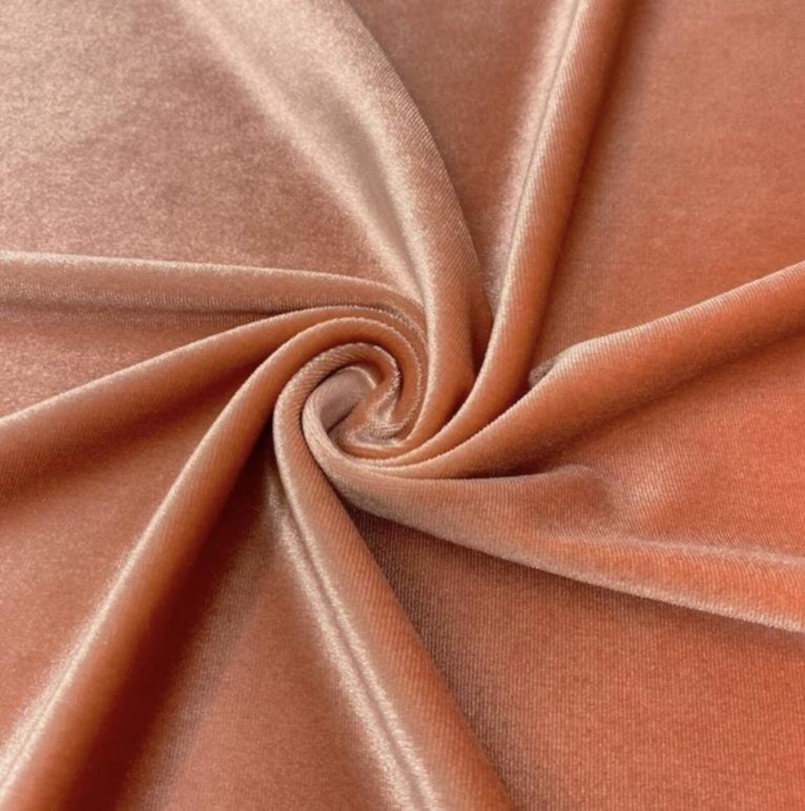 Peach Velvet Upholstery Fabric by the Yard // Solid Color | Etsy