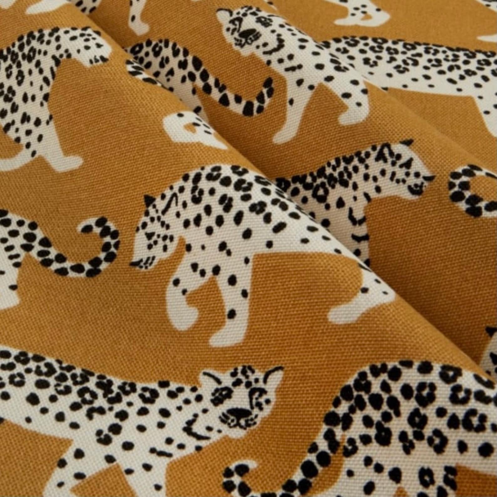 Mustard Yellow Animal Print Outdoor Fabric by the Yard // Gold - Etsy UK