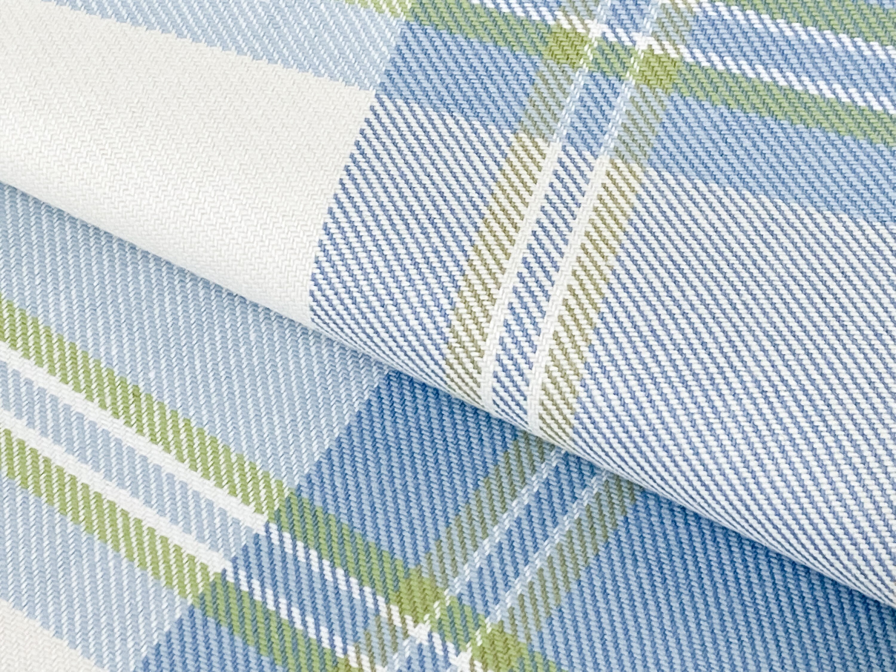 Blue and Green Plaid Pillow Cover // Light Blue Decor Pillow Etsy