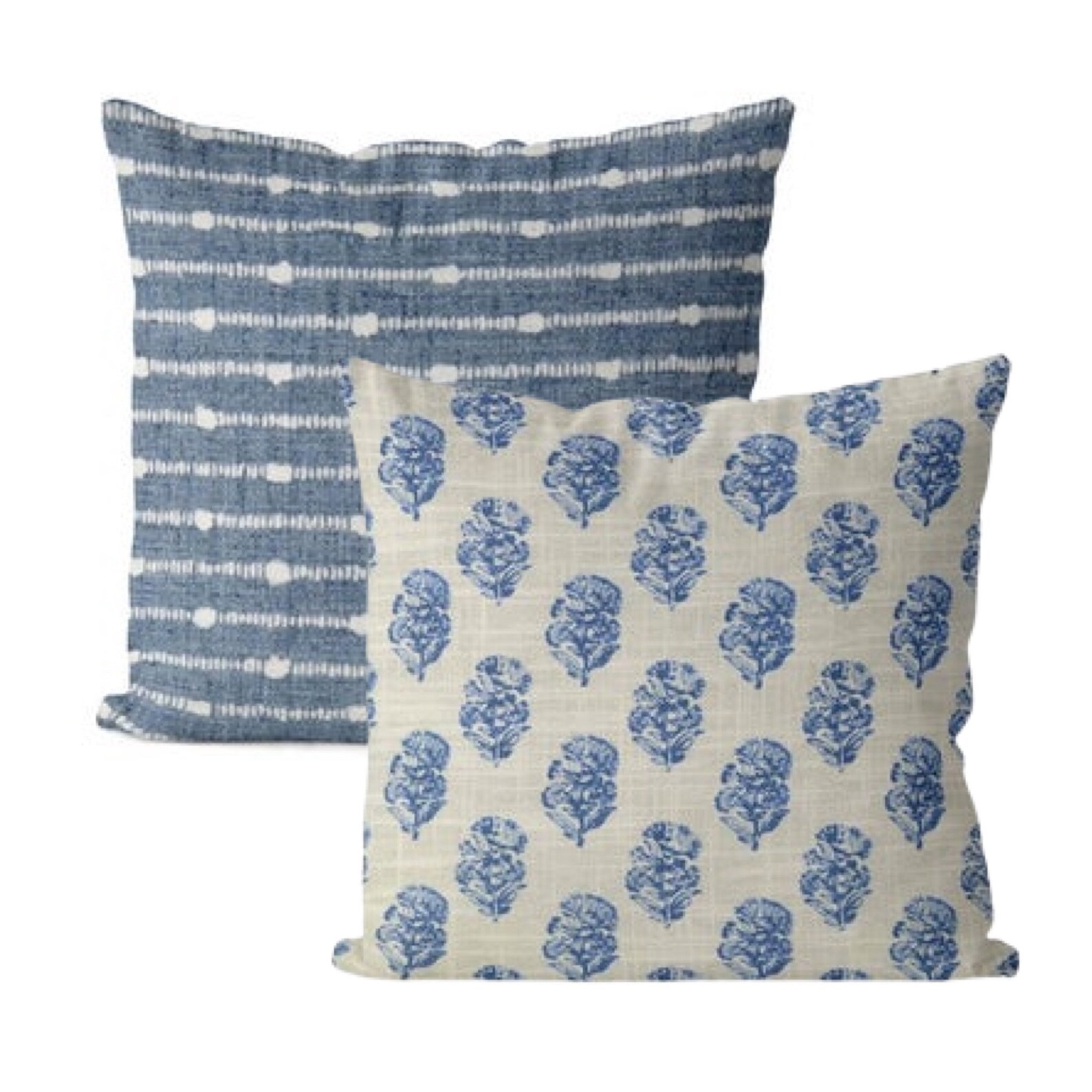 Blue Striped Throw Pillow Cover // Blue and White Striped Etsy