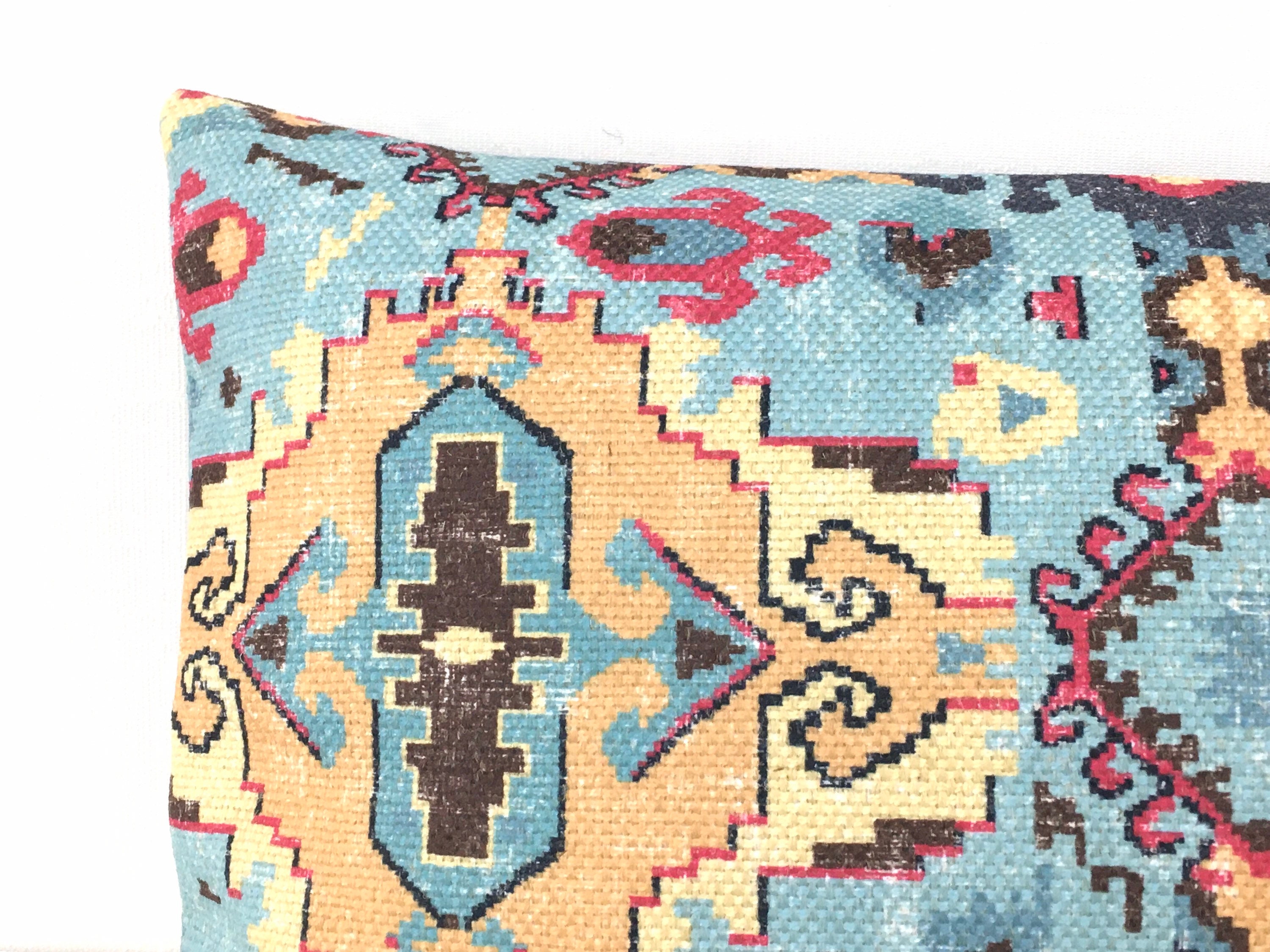 Boho Throw Pillow Cover // Teal Throw Pillow Cover // Turkish Etsy