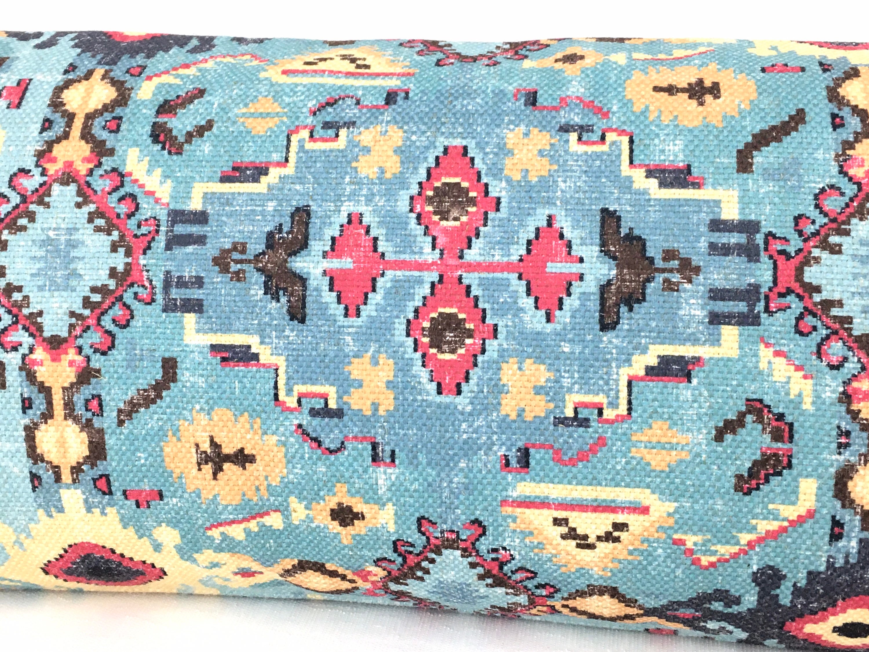 Boho Throw Pillow Cover // Teal Throw Pillow Cover // Turkish Etsy