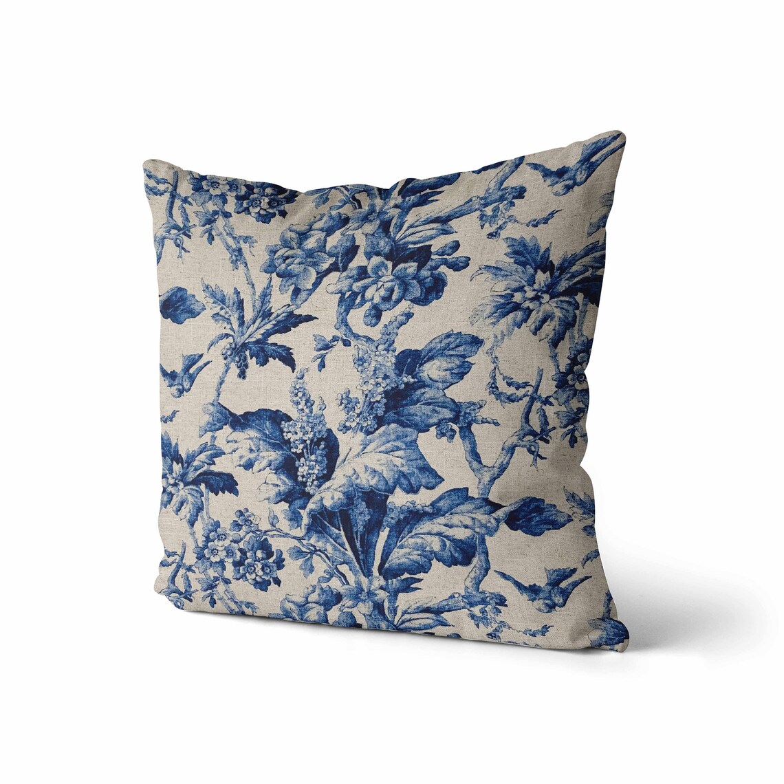 French Country Pillow Cover // Blue Toile Pillow Cover // Etsy UK
