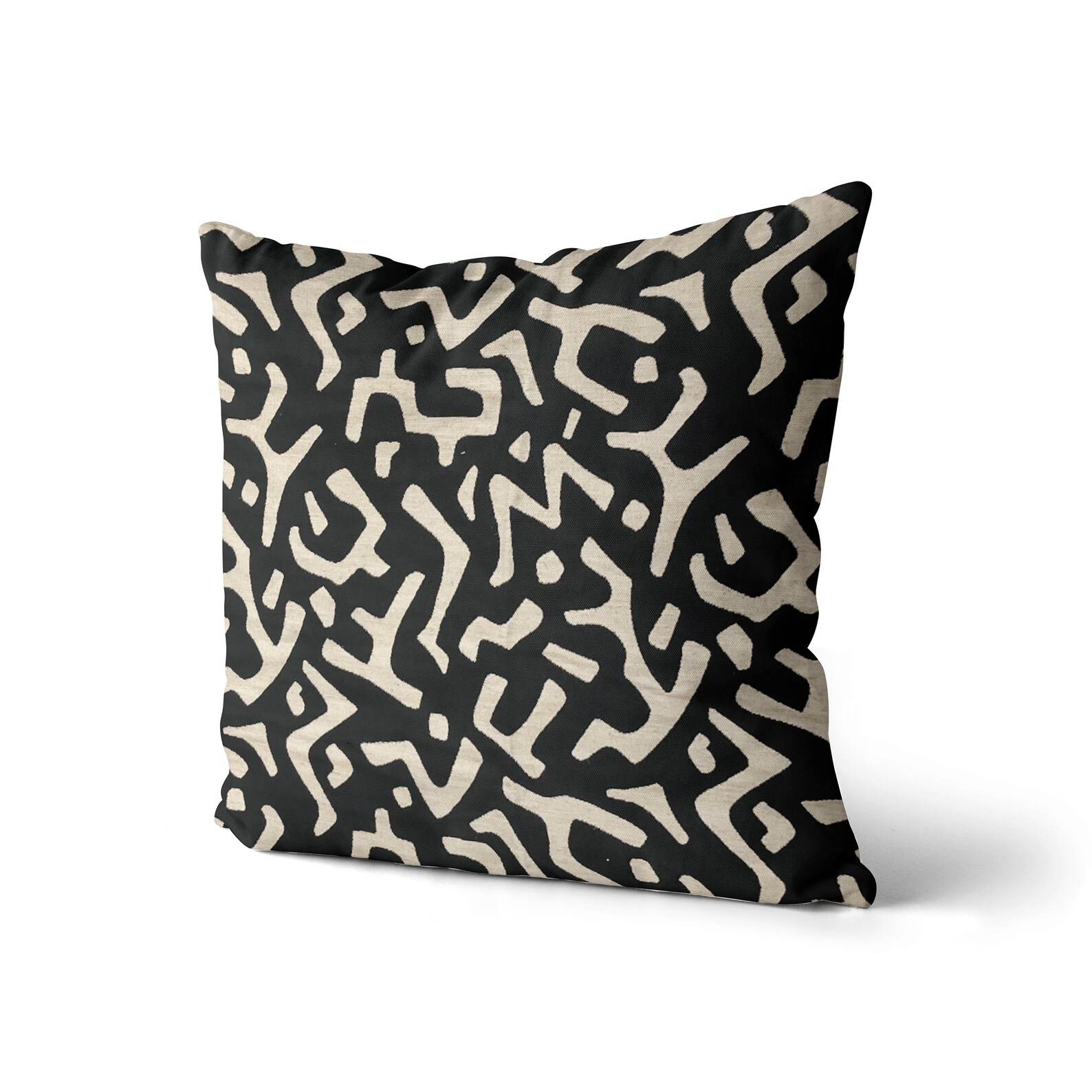 Black and Beige Modern Tribal Pillow Cover // Square Lumbar Etsy