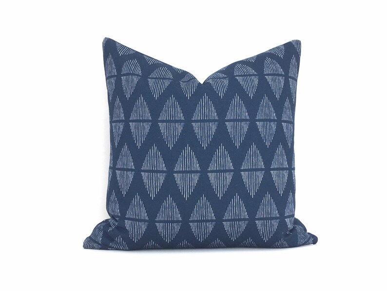 Blue Boho Lumbar Pillow Cover // Extra Long Lumbar Pillow Etsy