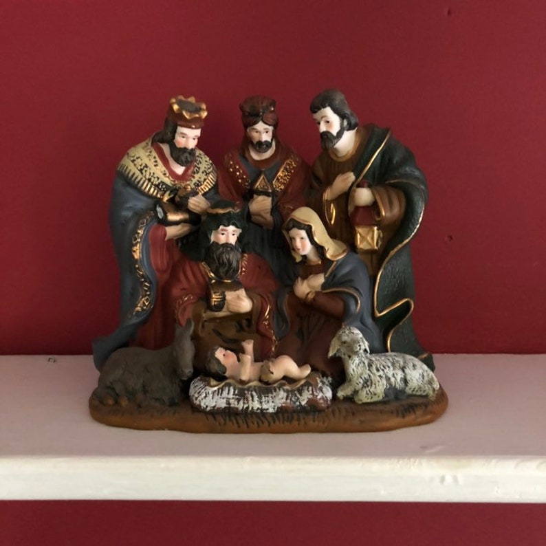 Christmas Nativity Scene Vintage Relgious Decor