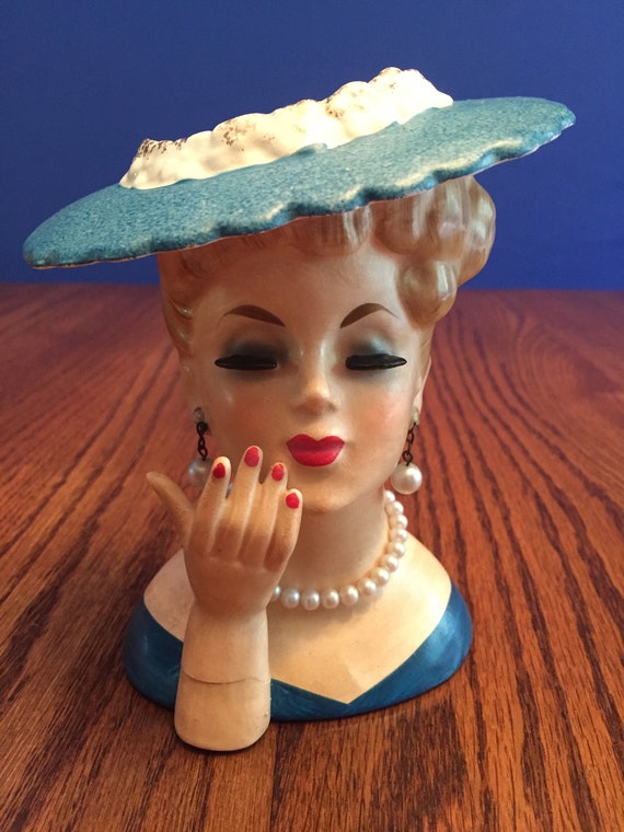 1958 Lady Head Vase Napcoware C3307 Etsy