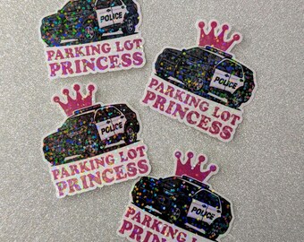 Parking lot princess sticker