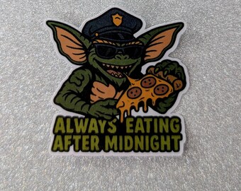 Police always eating after midnight sticker