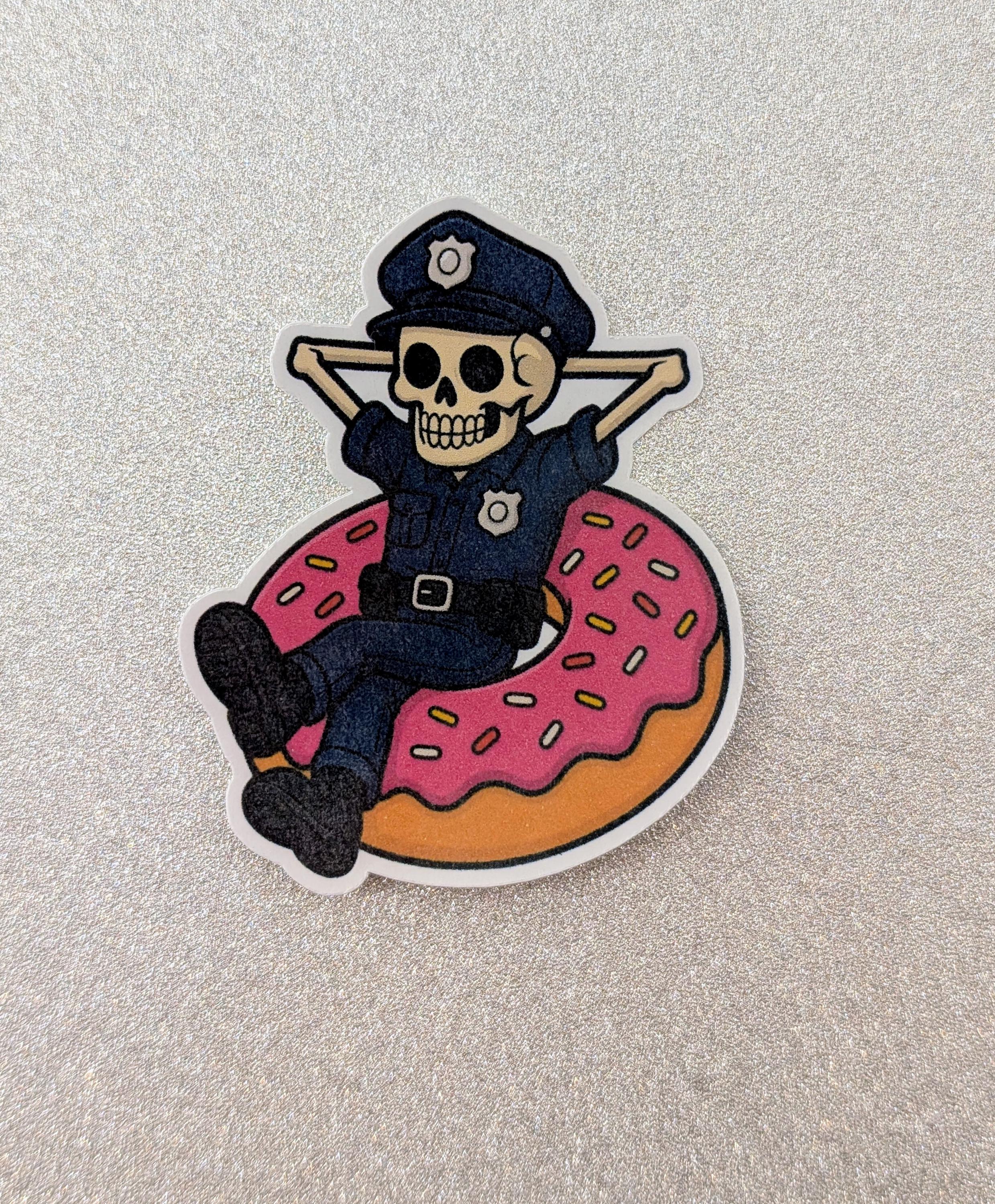 Police Donut Pool Float Sticker - Etsy