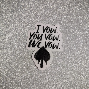 I Vow, You Vow, We Vow Sticker - Etsy