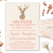 Girl Deer Baby Shower Invitation, Girl Baby Shower Invitations, Deer ...