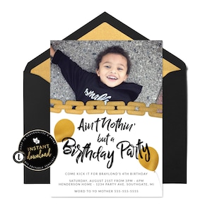 Hip Hop Birthday Invitation, Ain&#39;t Nothing but a Birthday Party, Hip Hop Birthday, Hip Hop Party Invite, Instant Digital Invitation Templett