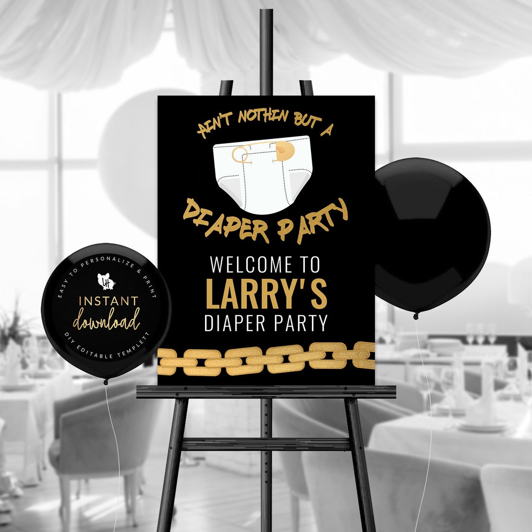 Diaper Party Sign, Hip Hop Diaper Party, Diaper Shower