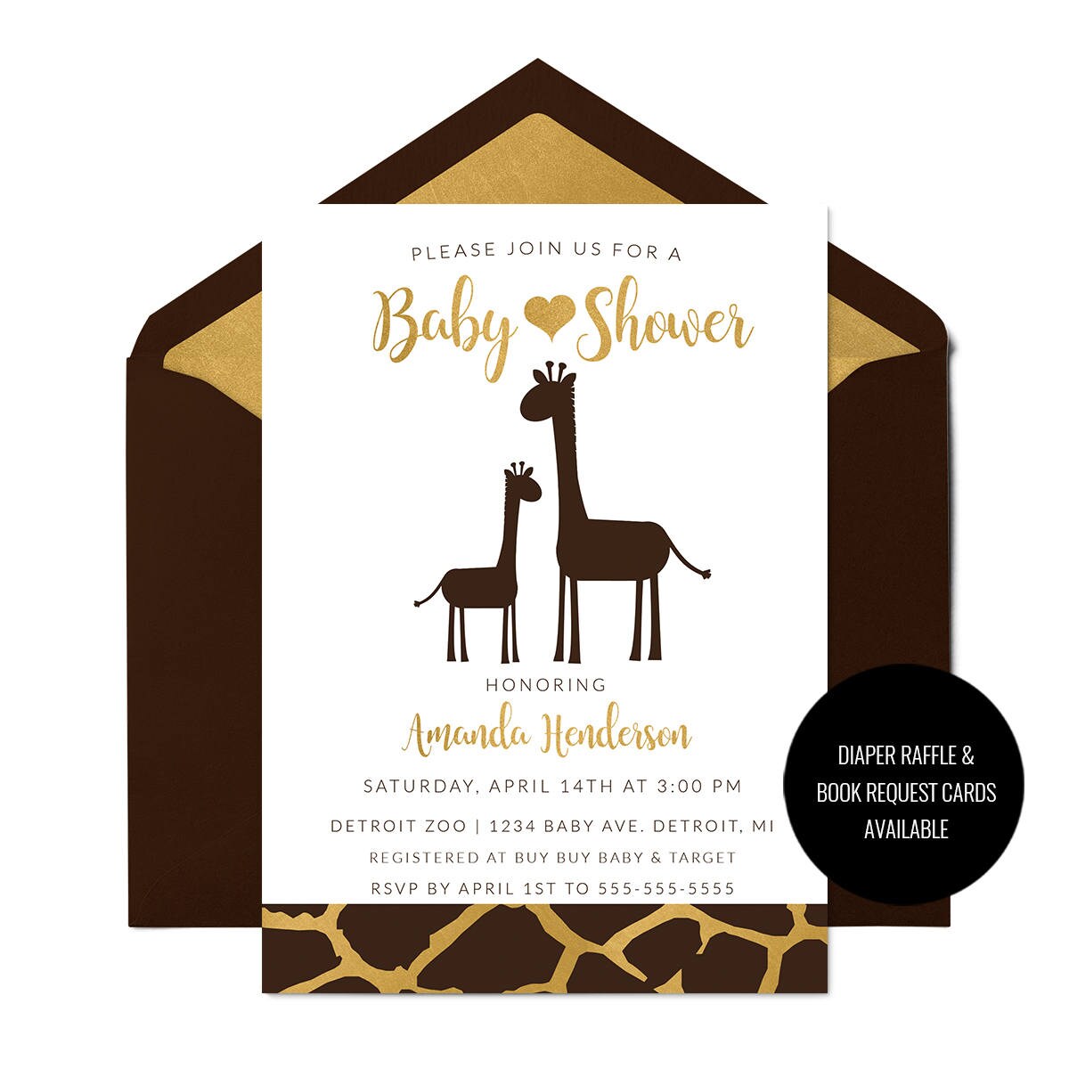 Giraffe Baby Shower Invitation Safari Baby Shower Gender Etsy Giraffe Baby Shower Invitation Safari Baby Shower Gender Etsy